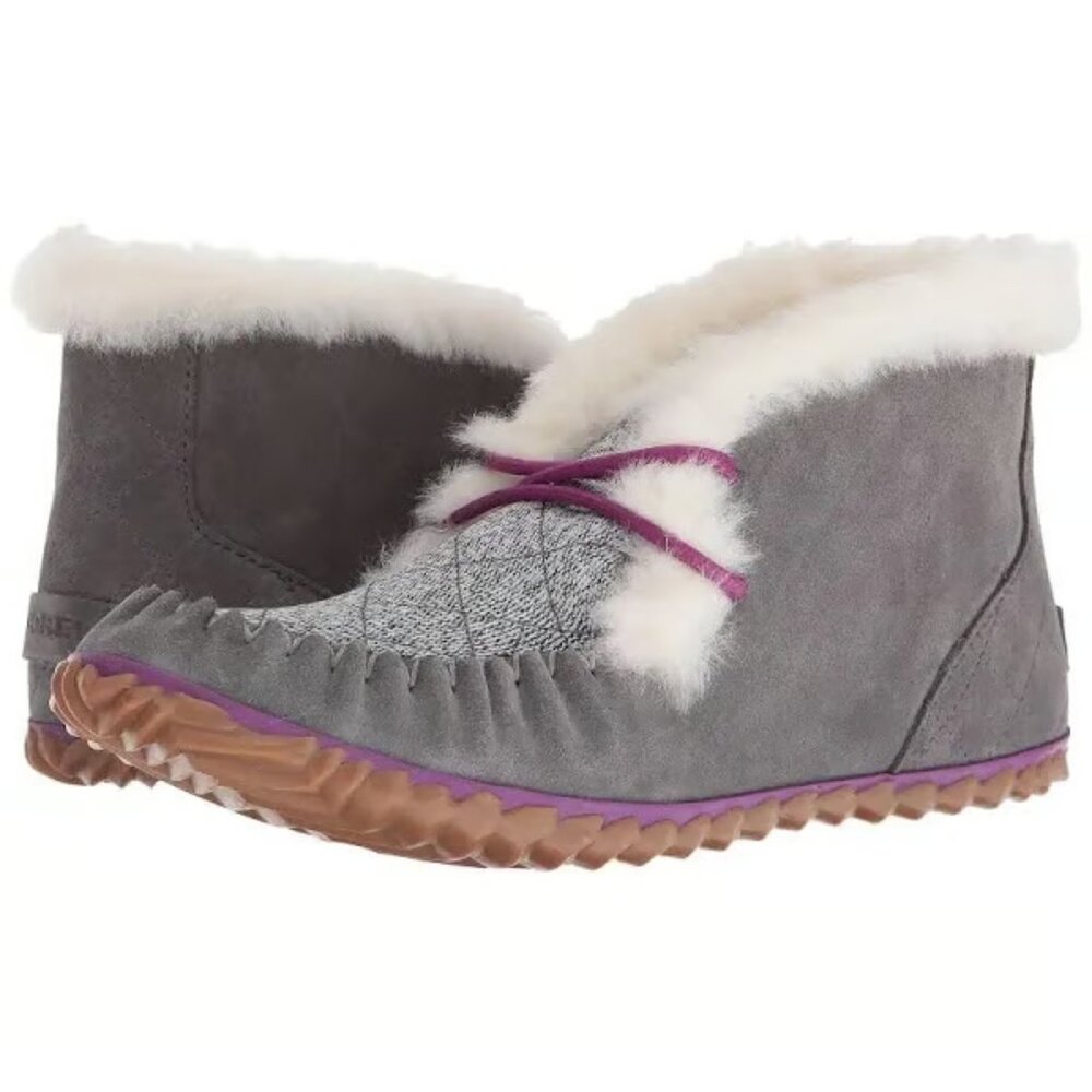 Sorel‎ Women's Gray Out 'N About High-Cut Casual Suede Moccasins Slipper Size 7